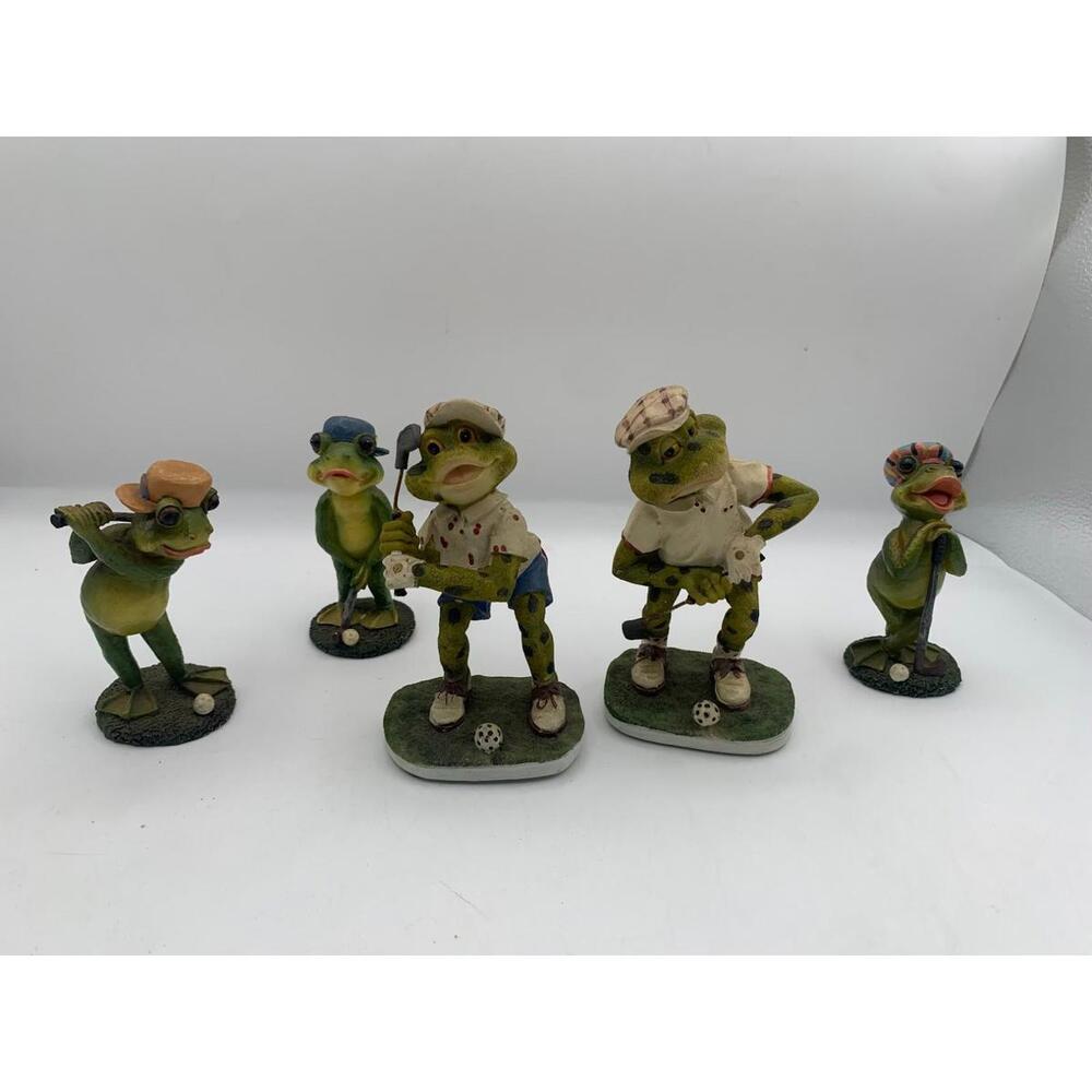 Trippie's Inc golfing Frogs Figurines GOLFIN' FROGGY